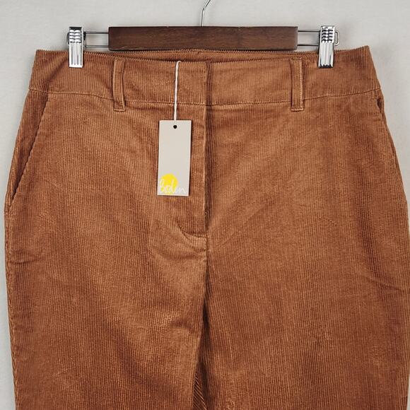 Boden Flare High Rise Corduroy Pants Dark Tan UK 14R US 10R R0180 NWT - Picture 6 of 16